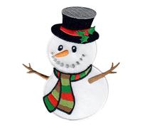 PatchMommy Patch Écusson Brodé Thermocollant en Forme de Bonhomme de Neige - Pièce Brodée à Coudre ou Coller au fer à Repasser pour Enfant et Bébé