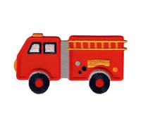 PatchMommy Patch Écusson Brodé Thermocollant en Forme de Camion de Pompiers - Pièce Brodée à Coudre ou Coller au fer à Repasser pour Enfant et Bébé