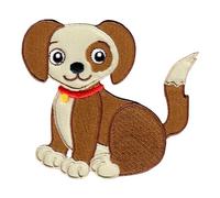 PatchMommy Patch Écusson Brodé Thermocollant en Forme de Chien Chiot - Pièce Brodée à Coudre ou Coller au fer à Repasser pour Enfant et Bébé