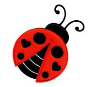 PatchMommy Patch Écusson Brodé Thermocollant en Forme de Coccinelle Rouge - Pièce Brodée à Coudre ou Coller au fer à Repasser pour Enfant et Bébé