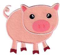 PatchMommy Patch Écusson Brodé Thermocollant en Forme de Cochon - Pièce Brodée à Coudre ou Coller au fer à Repasser pour Enfant et Bébé
