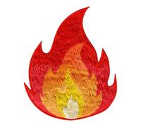 PatchMommy Patch Écusson Brodé Thermocollant en Forme de Feu Flamme - Pièce Brodée à Coudre ou Coller au fer à Repasser pour Vêtements
