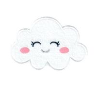 PatchMommy Patch Écusson Brodé Thermocollant en Forme de Nuage - Pièce Brodée à Coudre ou Coller au fer à Repasser pour Enfant et Bébé