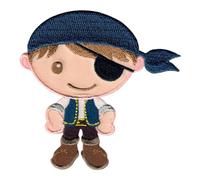 PatchMommy Patch Écusson Brodé Thermocollant en Forme de Pirate - Pièce Brodée à Coudre ou Coller au fer à Repasser pour Enfant et Bébé