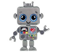 PatchMommy Patch Écusson Brodé Thermocollant en Forme de Robot - Pièce Brodée à Coudre ou Coller au fer à Repasser pour Enfant et Bébé