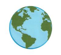 PatchMommy Patch Écusson Brodé Thermocollant en Forme de Terre Monde - Pièce Brodée à Coudre ou Coller au fer à Repasser pour Enfant et Bébé