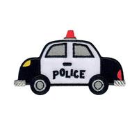 PatchMommy Patch Écusson Brodé Thermocollant en Forme de Voiture de Police- Pièce Brodée à Coudre ou Coller au fer à Repasser pour Enfant et Bébé