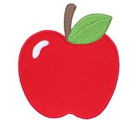 PatchMommy Pomme Écusson Thermocollant Enfant, Patch Brodé, 9 x 7,5 cm