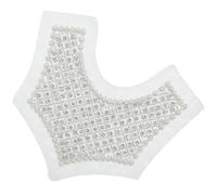Patchs à coudre avec strass et perles en organza pour col en dentelle pour robes de mariage