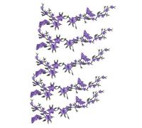 Patchs à repasser thermocollants | Papillon Fleur Application à Coudre/Fer 5 Pièces Décoration en Tissu Fait à la Main pour Couture sur Vestes, Blouses, Chemises, Sacs, Chapeaux Jeans