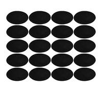 Patchs adhésifs en fer floqués, 10 paires, manches ovales, réparation de tissu pour coude et genou, décoration DIY (black ten pairs)