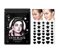 Patchs anti-imperfections portables, tampons contre l'acné, patchs cœur et étoile avec tenue douce, matériau hydrocolloïde robuste, accessoire de soin de la peau à usage simple, fournitures de beauté