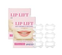 Patchs anti-rides pour les lèvres - Ruban adhésif réutilisable pour lisser les rides du sourire et du contour des lèvres, compresses respirantes de nuit (2 Box/ 12 Pairs)