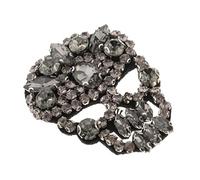 Patchs autocollants 3D en forme de tête de mort avec strass à repasser ou à coudre - Applique à broder pour vêtements