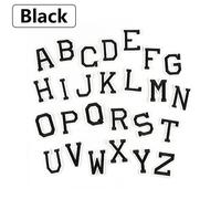 Patchs Autocollants Thermo Pour Vêtements, 26 Lettres Anglaises, Bricolage, Rayures, Fer Sur Les Applications, Vêtements, Broderie, Badges Alphabet