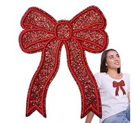 Patchs avec nœud, patch brodé thermocollant, patch en tissu cousu avec nœud | patchs thermocollants, jolies applications pour t-shirts, jeans, sacs à dos, familles, vêtements, chapeaux