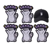 Patchs brodés à appliquer avec du fer à repasser, lot de 5 pièces avec motifs animaux pour application chaude sur vêtements | application décorative - Pour les vêtements, veste sac à dos en jean robe