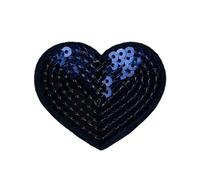 Patchs brodés à paillettes cœur et étoile brillants, 10 pièces, badges de réparation de couture, patchs de couture en fer for l'artisanat d'art de bricolage(Red,4.1 * 5.1cm)