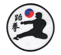 Patchs brodés Arts Martiaux pour Uniformes Accessoires - Taekwondo Jump Kick Patch
