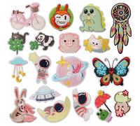 Patchs Brodés De Styles Assortis, 18 Pièces, À Coudre/Repasser Sur Les Chapeaux, Accessoires De Bricolage