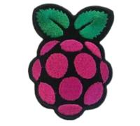 Patchs brodés en forme de fruits - Banane, fraise, cerise, pastèque et framboise à repasser ou à coudre pour vestes, sacs à dos, jeans, sacs et chapeaux (framboise rose)