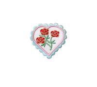 Patchs brodés pour réparations, Flower Heart Embroidery Patches Self Adhesive Multicolor Pack Of 3 pcs For DIY Decoration(Patch 5)