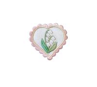 Patchs brodés pour réparations, Flower Heart Embroidery Patches Self Adhesive Multicolor Pack Of 3 pcs For DIY Decoration(Patch 1)