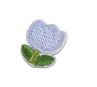 Patchs brodés pour réparations, Patchs brodés 10 pièces fleur de tulipe auto-adhésive multicolore 1.6x1.3 cm for bricolage artisanat(A9)