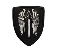 Patchs brodés thermocollant à appliquer avec fer à repasser ou couture Motif ange avec épée Patch Iron-On, autocollant pour vêtements, accessoire de bricolage