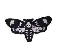 Patchs brodés thermocollant à appliquer avec fer à repasser ou couture : « papillon noir type punk » Patch Iron-On, autocollant pour vêtements, accessoire de bricolage