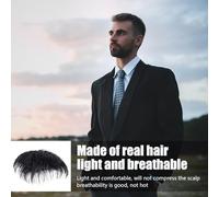 Patchs Capillaires - 7,9 X 7,9 Pouces, Toupet, Réparation Parfaite | Pièce De Cheveux Pour Hommes Largement Adaptée, Dentelle De Cheveux Humains Pour Postiche Frontale Invisible, Système De Remplaceme