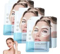 Patchs collagène pour les yeux gonflés et les cernes, à base de bio-collagène, de complexe peptidique et de vitamine C, hydratation en profondeur, pour tous les types de peau (15pcs)