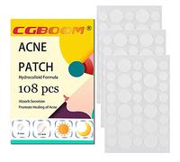 patchs d'acné 108 PCS anti-acné - couverture absorbante invisible des taches et des boutons aux hydrocolloïdes et traitement de la peau du visage. Deux tailles : 8 mm et 12 mm