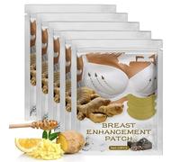 Patchs D'Augmentation Mammaire Au Gingembre,Patch Raffermissant Du Sein Femmes, Extraits De Gingembre,AméLiore L'Affaissement Des Seins,Levage Serrant,Pour Les Soins Du Sein (50Pcs(5Box), Même taille)