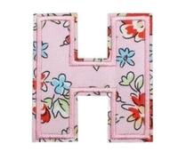 Patchs de broderie de lettres à motif rose, 26 lettres de l'alphabet anglais, conception d'arc(10PCS H)