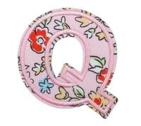 Patchs de broderie de lettres à motif rose, 26 lettres de l'alphabet anglais, conception d'arc(10PCS Q)