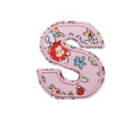 Patchs de broderie de lettres à motif rose, 26 lettres de l'alphabet anglais, conception d'arc(10PCS S)