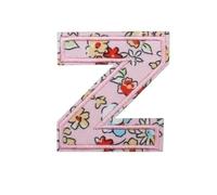 Patchs de broderie de lettres à motif rose, 26 lettres de l'alphabet anglais, conception d'arc(10PCS Z)