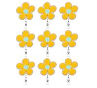Patchs de broderie florale avec attaches métalliques, H, M | Porte-cartes lavables à floral avec fermoirs à dégagement rapide pour les peaux sensibles et l ' organisation