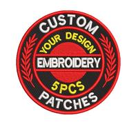 Patchs de Broderie Personnalisés 5pcs Conception Personnalisée Patchs Décoratifs pour Chapeaux sacs à dos Jeans Vestes casquettes Gilet Uniformes Militaires Fer sur, Coudre, Crochet et Boucle (8cm)