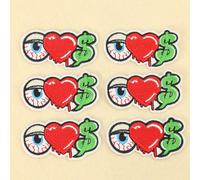 Patchs De Broderie Pour Sac À Dos, Motifs De Conception Créative, Autocollants Pour Tissu, Vêtements, Badges, Fournitures De Couture, 5 Pièces