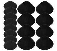 Patchs de Chaussures pour Trous 16 Pièces 2 Tailles Patchs Autocollants Noirs Patch en Cuir Microfibre Adhésif Imperméable Résistant à l'Abrasion pour Chaussures de Baskets