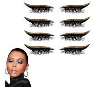 Patchs de fard à paupières réutilisables - Autocollants de maquillage 2 en 1 for toutes les formes d'yeux, formule anti-bavures et waterproof(Gold)