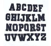 Patchs de lettres thermocollants, 10 pièces, multicolores, plusieurs tailles(Black,B)