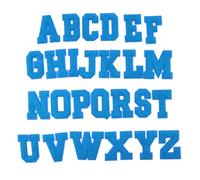 Patchs de lettres thermocollants, 10 pièces, multicolores, plusieurs tailles(Blue,K)