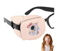 Patchs de lunettes pour enfants Coussinet en coton confortable, protection anti-ombrage, accessoire réutilisable réglable pour les enfants Tissu anti-calme oculaire Aid d'alignement oculaire 6,5 x 8,5
