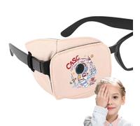 Patchs de lunettes pour enfants Coussinet en coton confortable, protection anti-ombrage, accessoire réutilisable réglable pour les enfants Tissu anti-calme oculaire Aid d'alignement oculaire 6,5 x 8,5