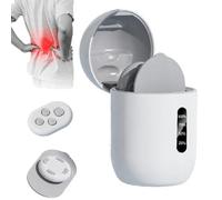 Patchs de massage intelligents portables, masseur télécommandé, soulage les douleurs musculaires, avec étui de chargement, adaptés à la gestion des douleurs au dos, au cou, aux épaules et aux genoux