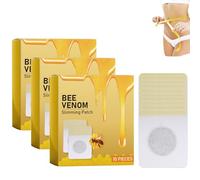Patchs de nombril de venin d'abeille, patch de venin, patchs de venin d'abeille pour la perte de poids, Slimpatch, patchs de nombril de drainage lymphatique de venin d'abeille (3 box/30 pcs)