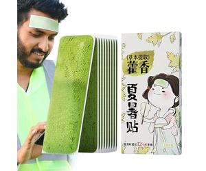 Patchs de refroidissement : refroidit et soulage la chaleur rapidement, extraits de sûres, feuilles de gel doux, bandes rafraîchissantes pour le front, pour la fièvre et l'inconfort